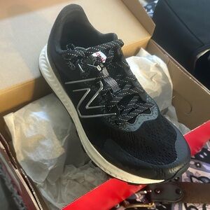New Balance Black and White Trail Sneakers